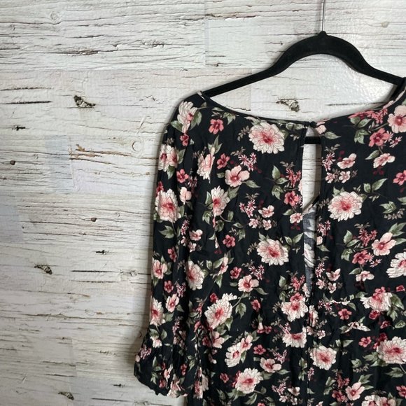 American eagle floral dress black pink medium - Picture 10 of 11